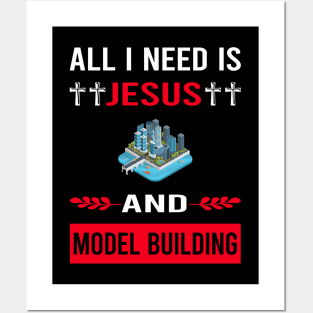 I Need Jesus And Model Building Builder Posters and Art